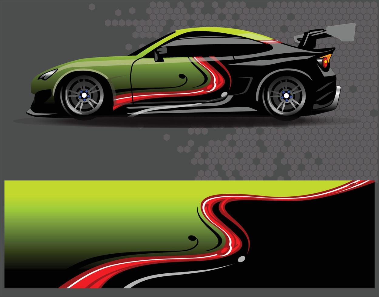 Car wrap decal graphics. Abstract eagle stripe  grunge racing and sport background for racing livery or daily use car vinyl sticker vector