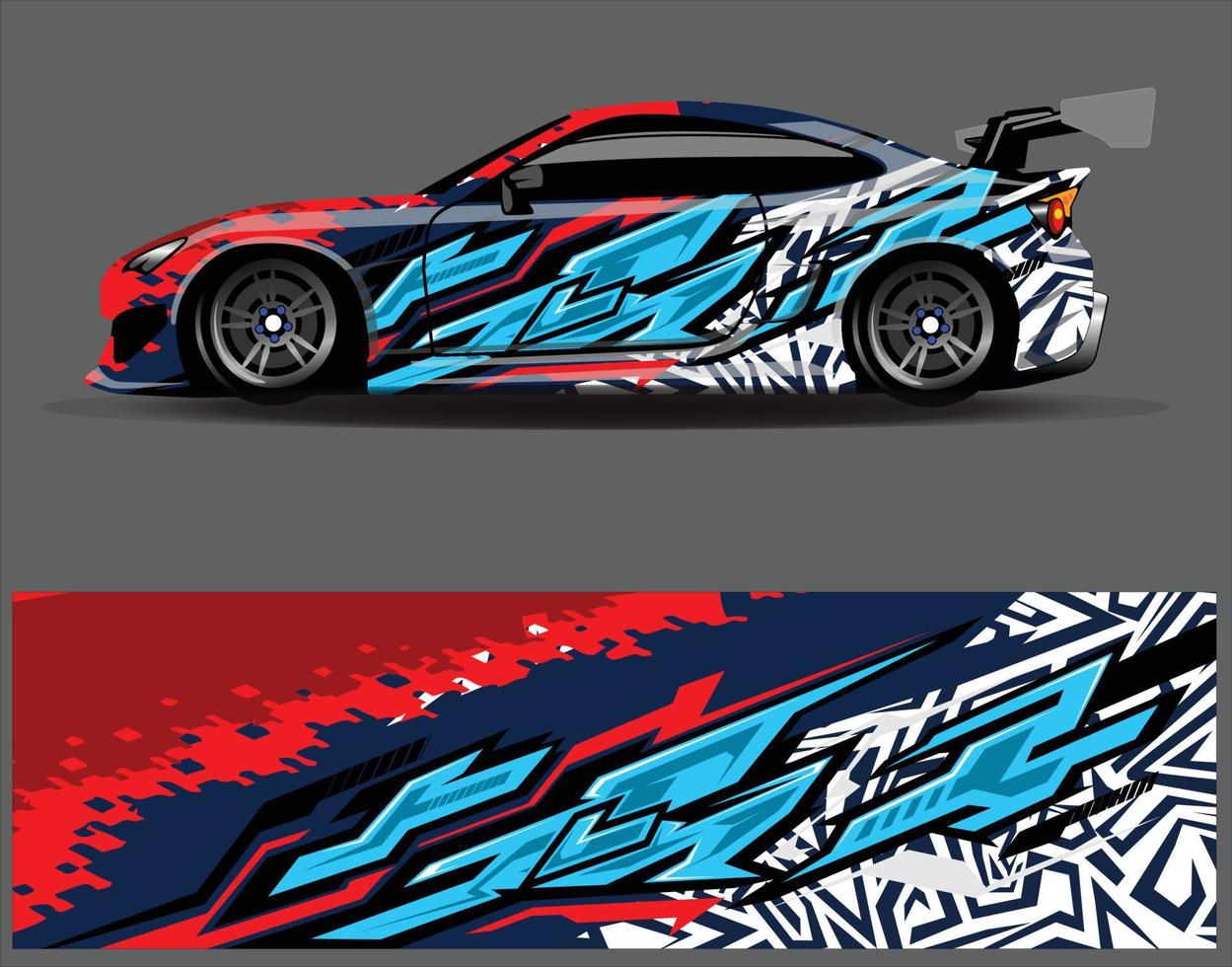 Car wrap decal graphics. Abstract eagle stripe  grunge racing and sport background for racing livery or daily use car vinyl sticker vector