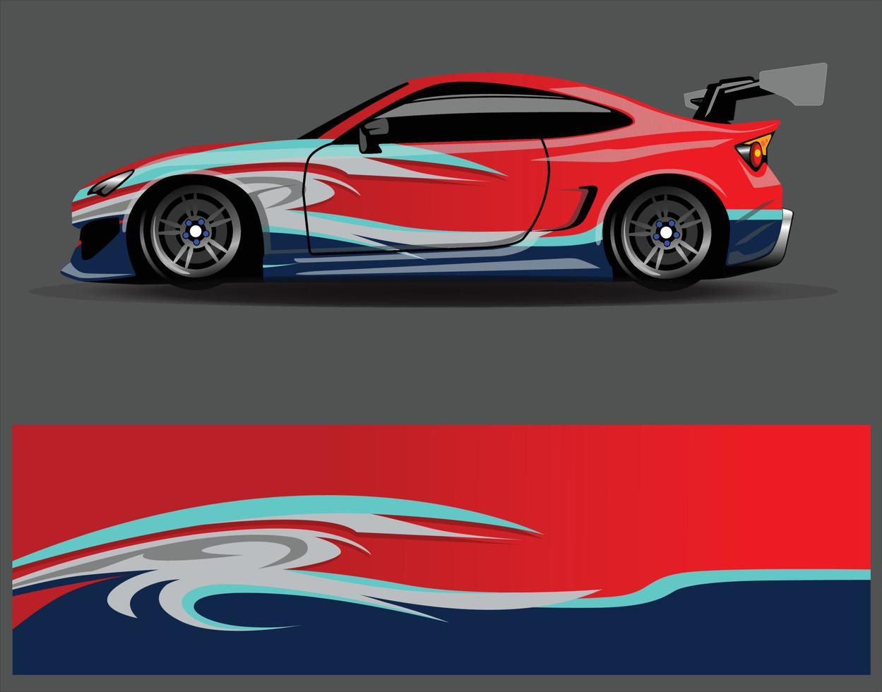 Car wrap decal graphics. Abstract eagle stripe  grunge racing and sport background for racing livery or daily use car vinyl sticker vector