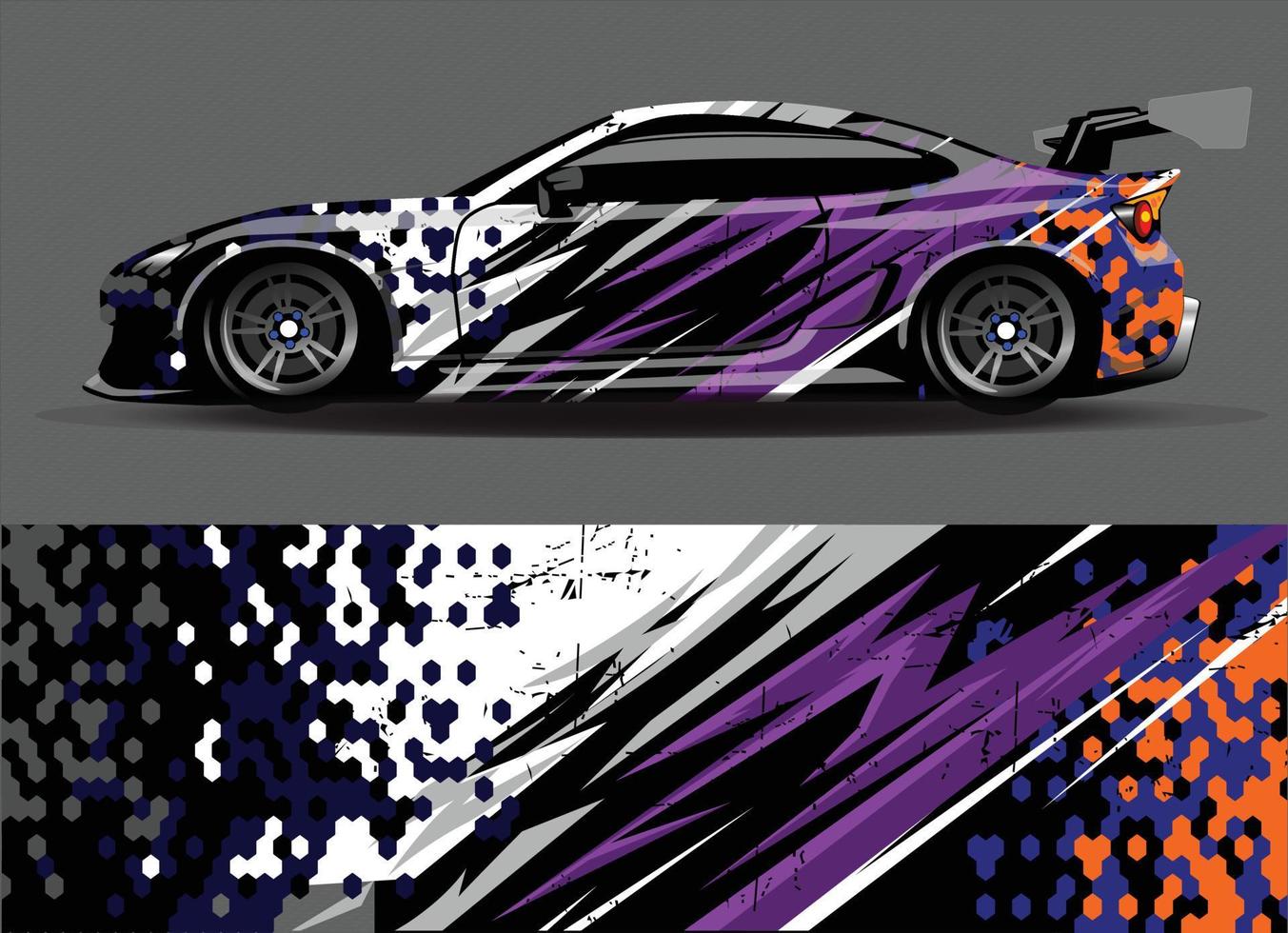 car wrap  decal  vinyl sticker designs concept. auto design geometric stripe tiger background for wrap vehicles race cars cargo vans and livery vector