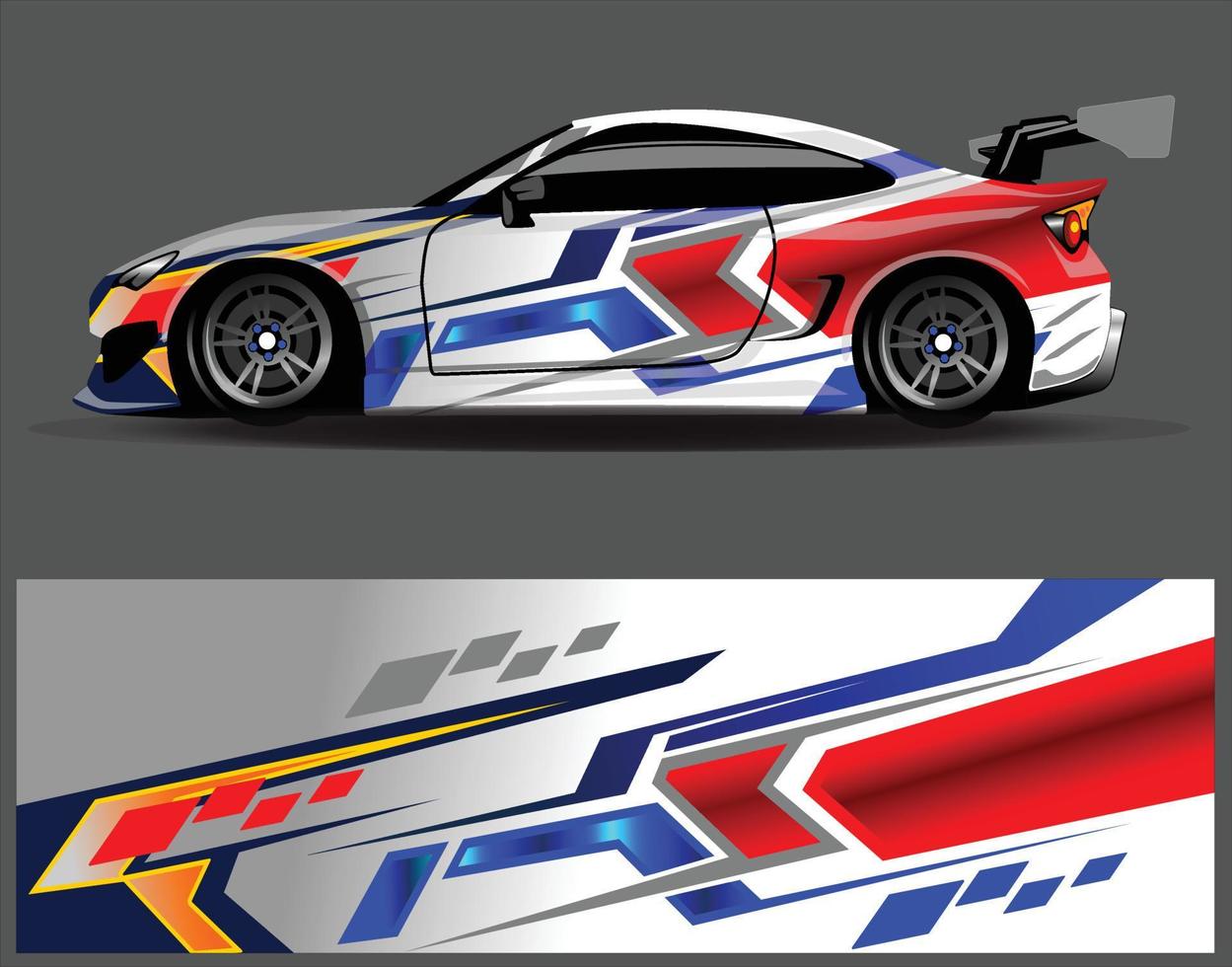 car wrap  decal  vinyl sticker designs concept. auto design geometric stripe tiger background for wrap vehicles race cars cargo vans and livery vector