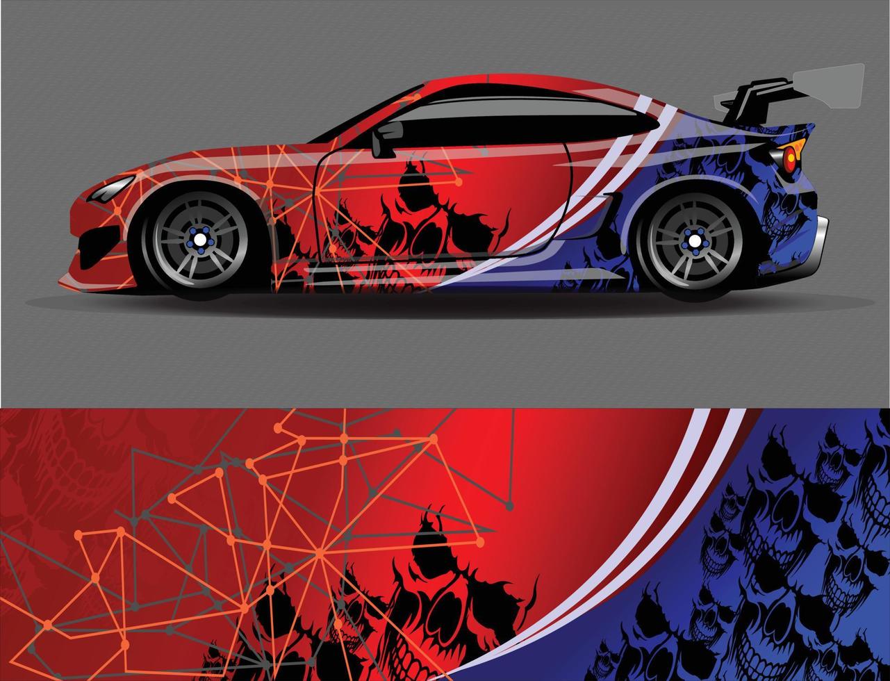 car wrap  decal  vinyl sticker designs concept. auto design geometric stripe tiger background for wrap vehicles race cars cargo vans and livery vector