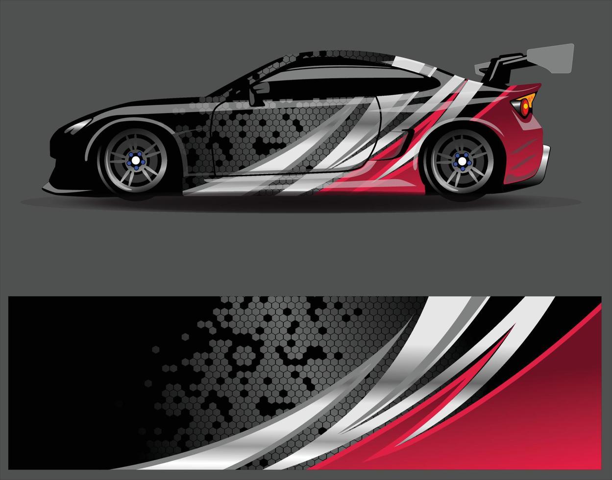 Car wrap decal graphics. Abstract eagle stripe  grunge racing and sport background for racing livery or daily use car vinyl sticker vector