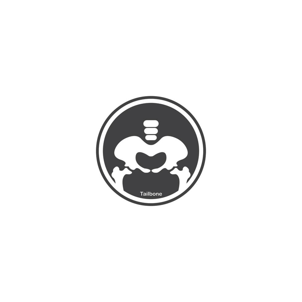 Hip bone icon vector