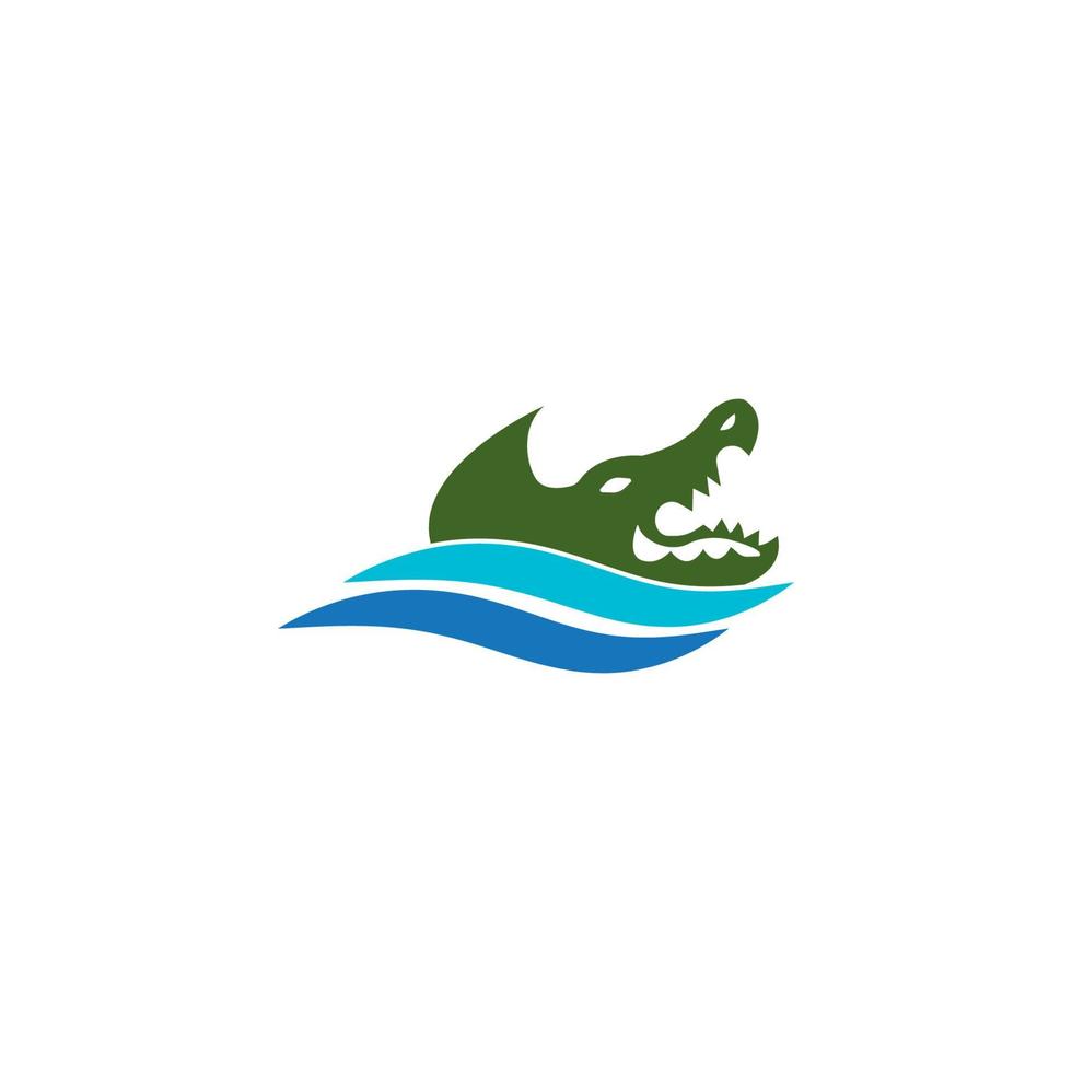 logotipo de cocodrilo. plantilla de diseño de ilustración vectorial. vector