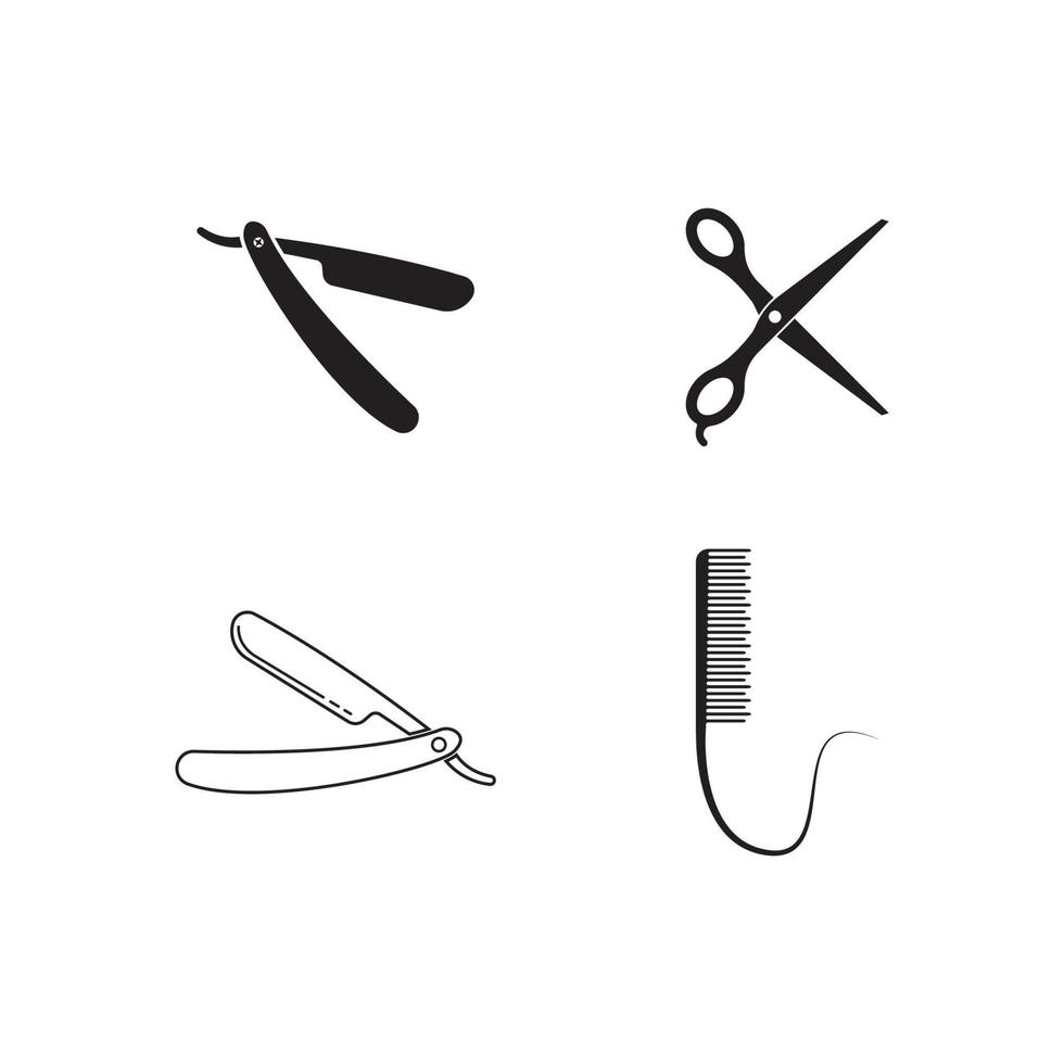 Barber icon vector illustration template design