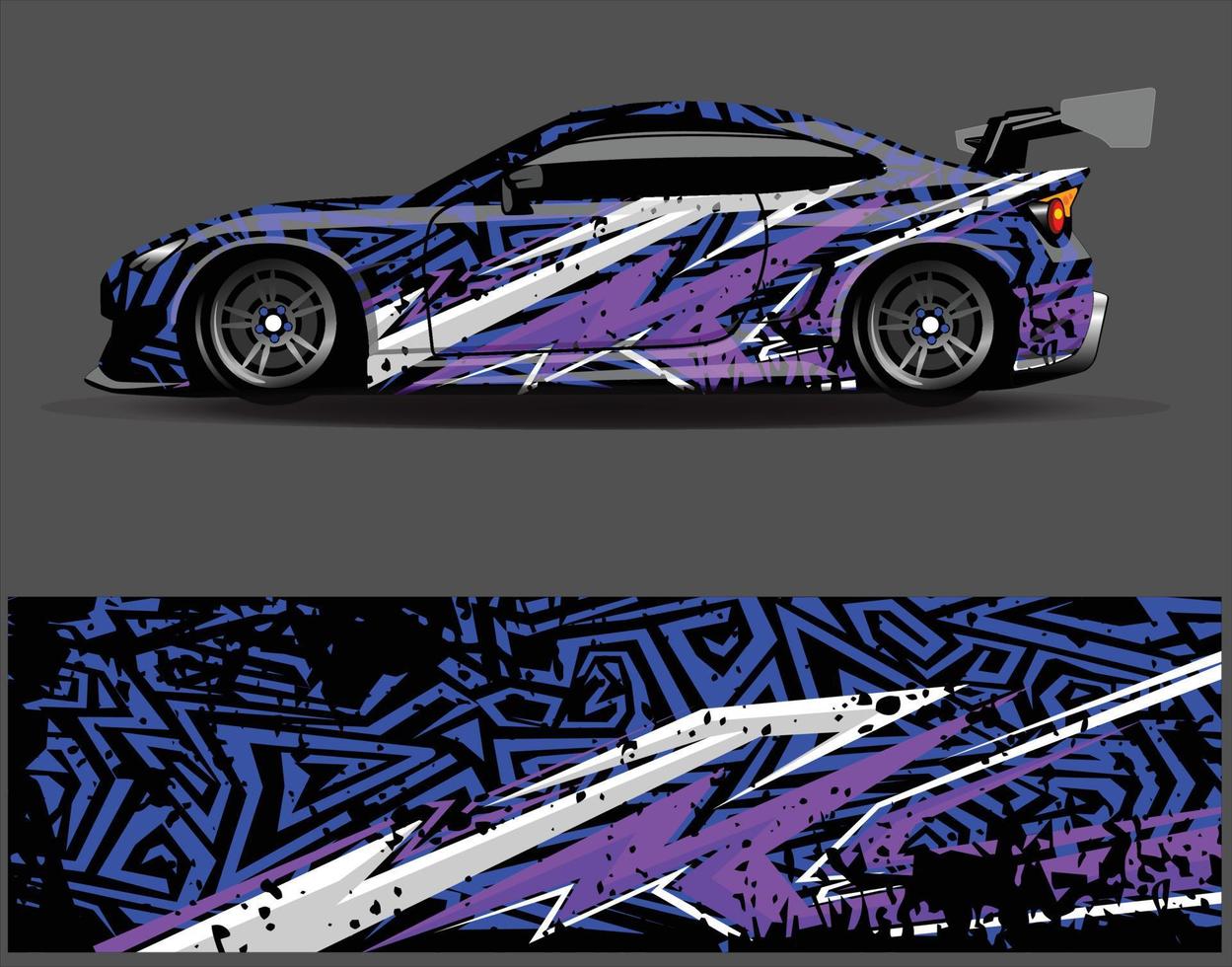 Car wrap decal graphics. Abstract eagle stripe  grunge racing and sport background for racing livery or daily use car vinyl sticker vector