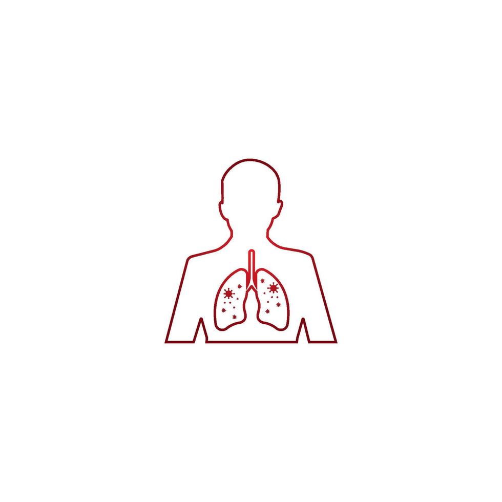 lungs icon vector illustration template design