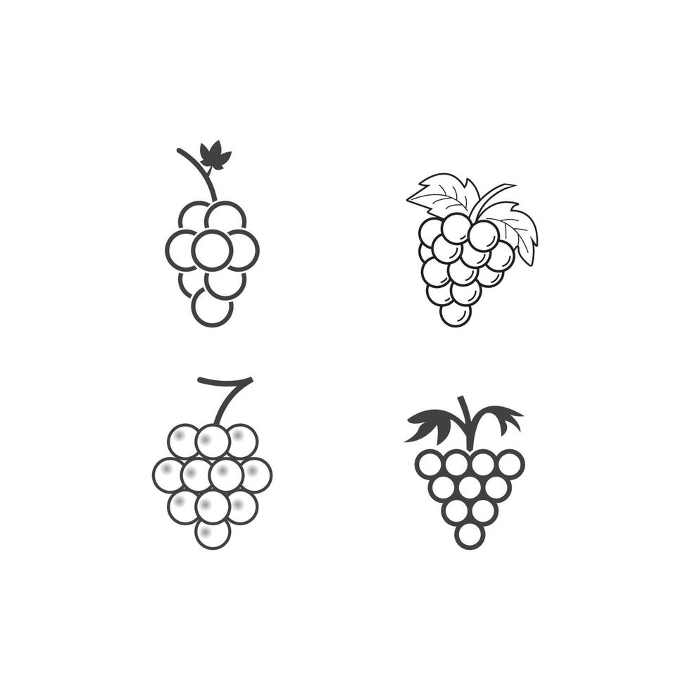 Grape icon vector illustration design template.