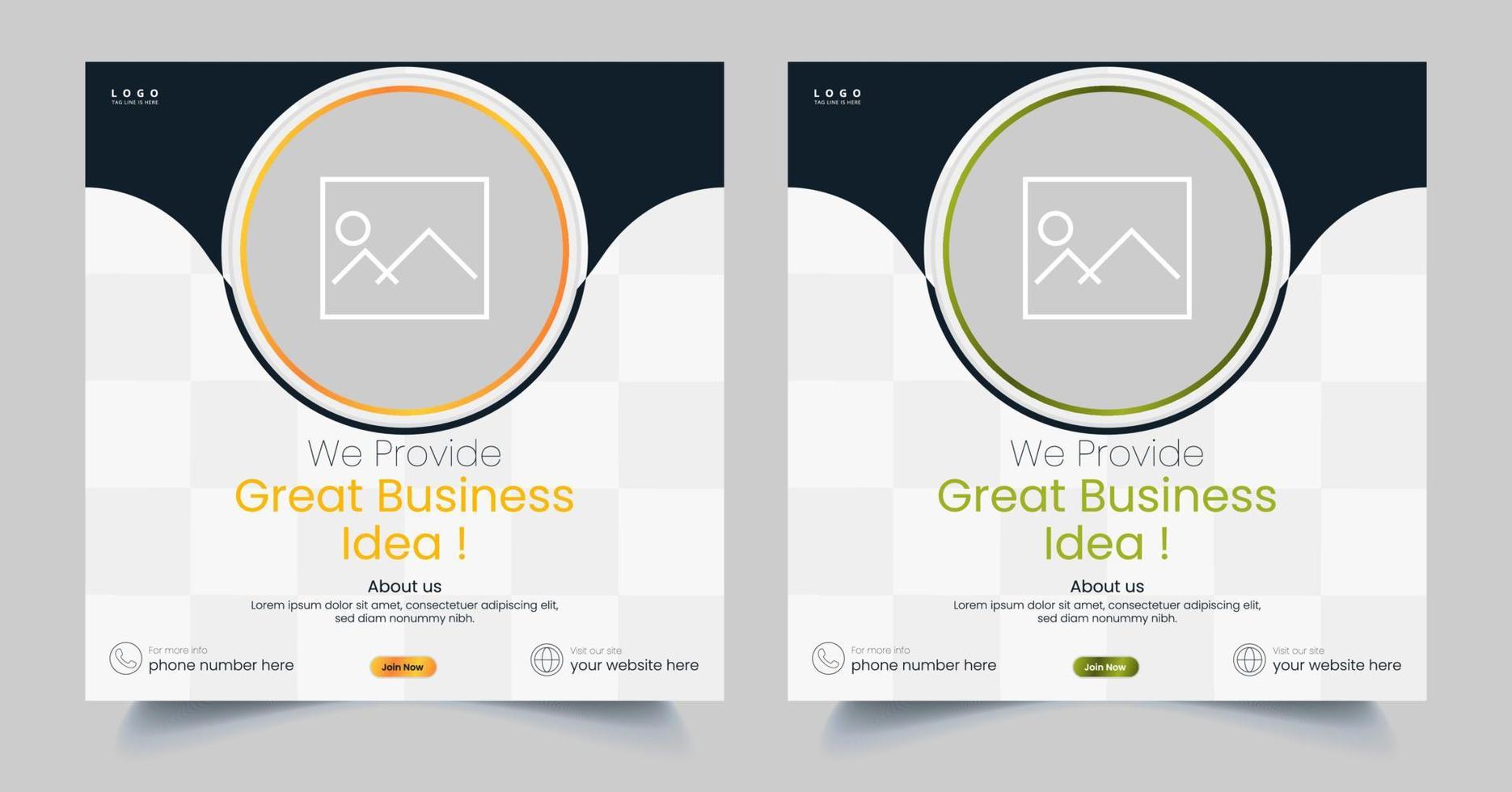 Digital business marketing banner for social media post template design vector