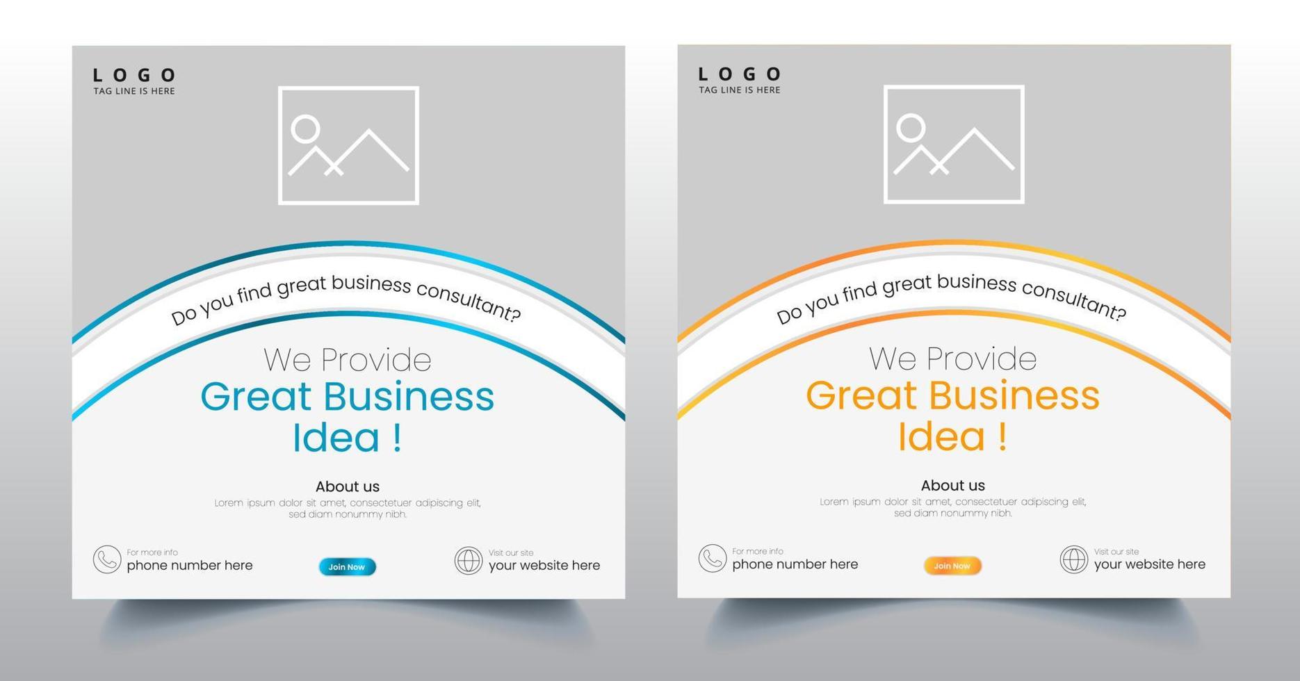 Digital business marketing banner for social media post template design vector