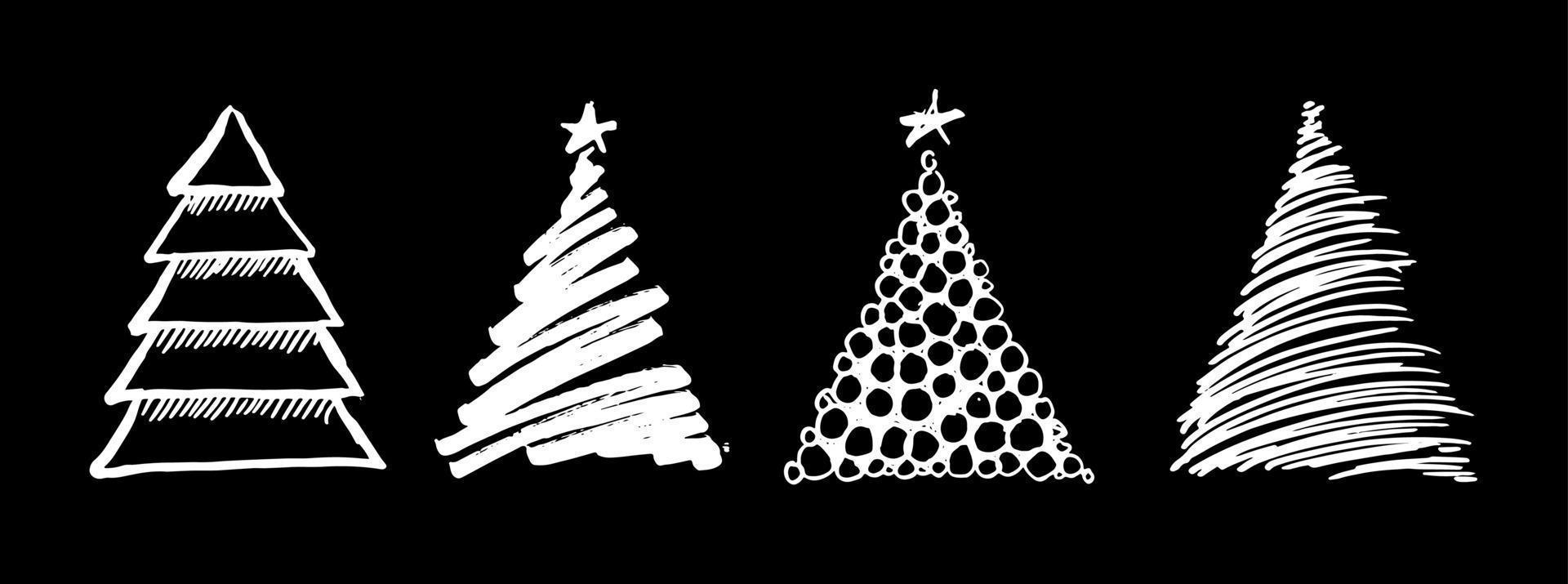 diseño de árbol de Navidad, conjunto de vectores. vector