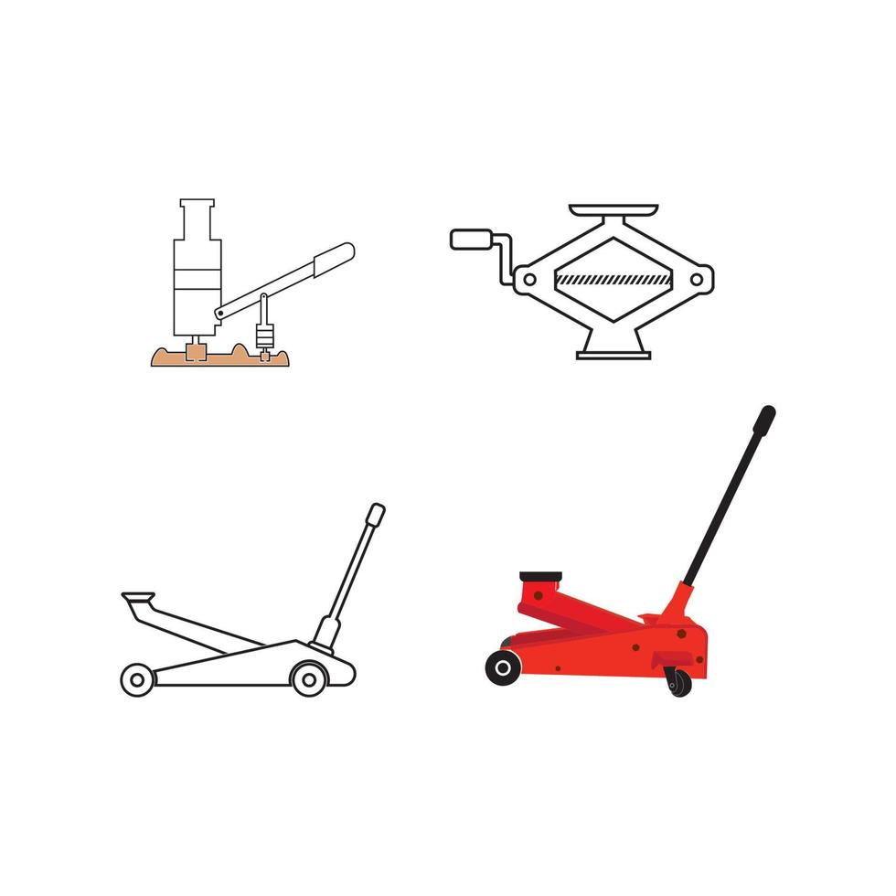 Hydraulic jack icon vector