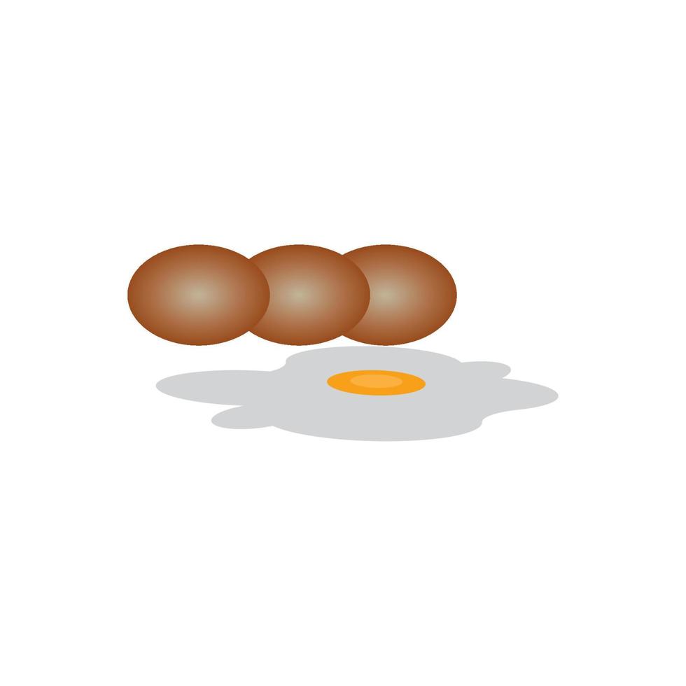 diseño de plantilla de ilustración de vector de icono de huevo