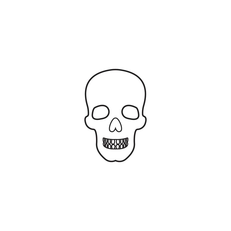human skull bone icon. vector