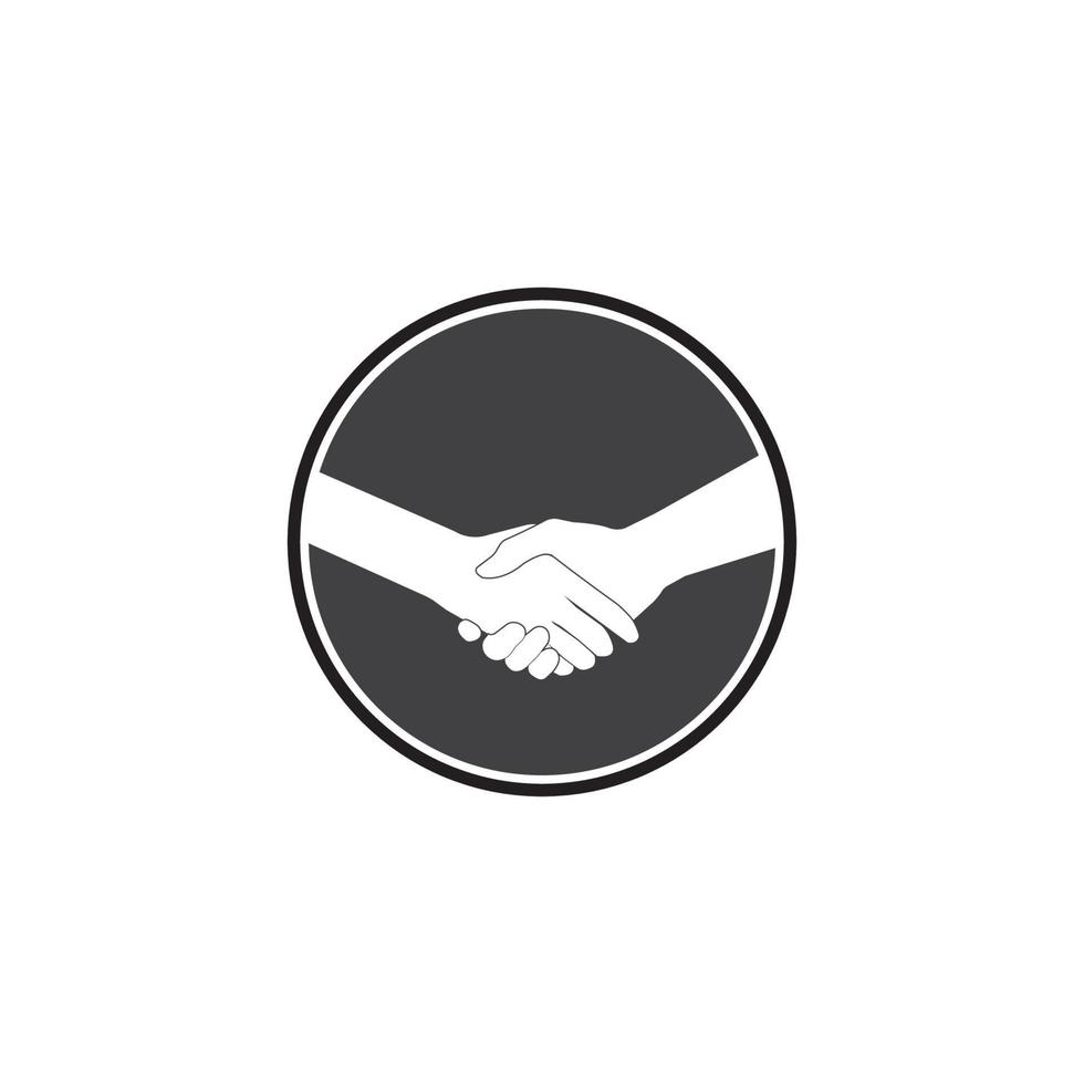 Hand shake logo vector