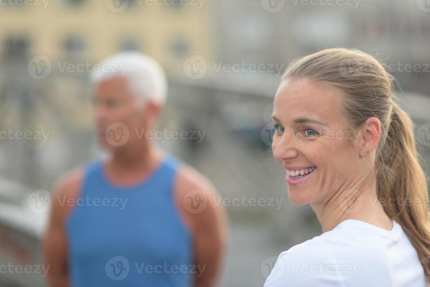 jogging woman portrait photo