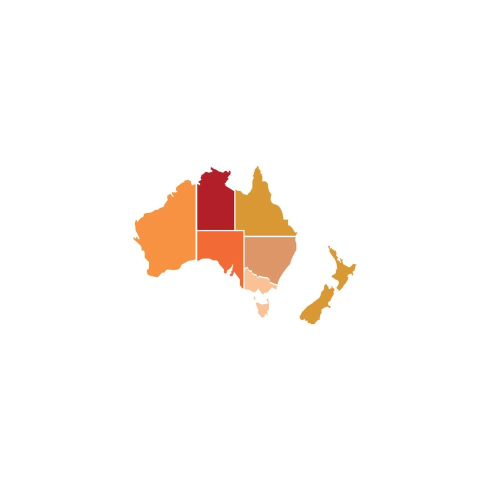 icono del mapa de australia. vector