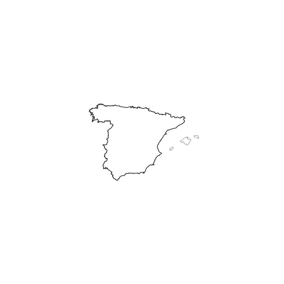 map of Spain icon. vector