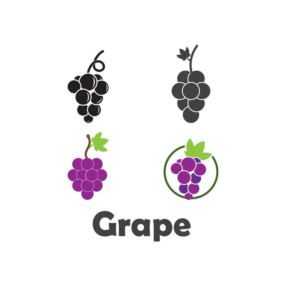 Grape icon vector illustration design template.