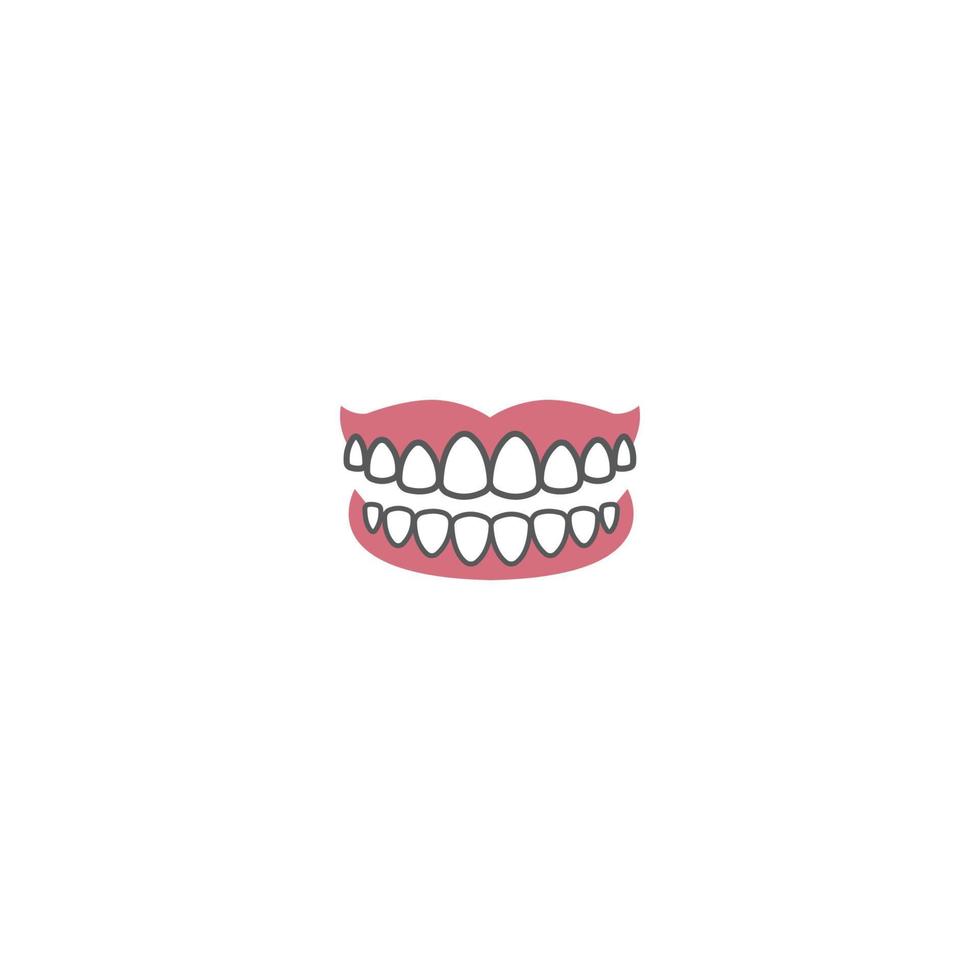 diseño de plantilla de ilustración de vector de icono de diente.