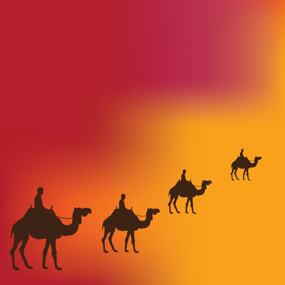 diseño de plantilla de ilustración de vector de logotipo de camello