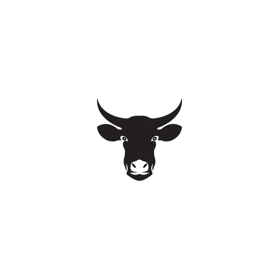 plantilla de diseño de ilustración de vector de logotipo de vaca.