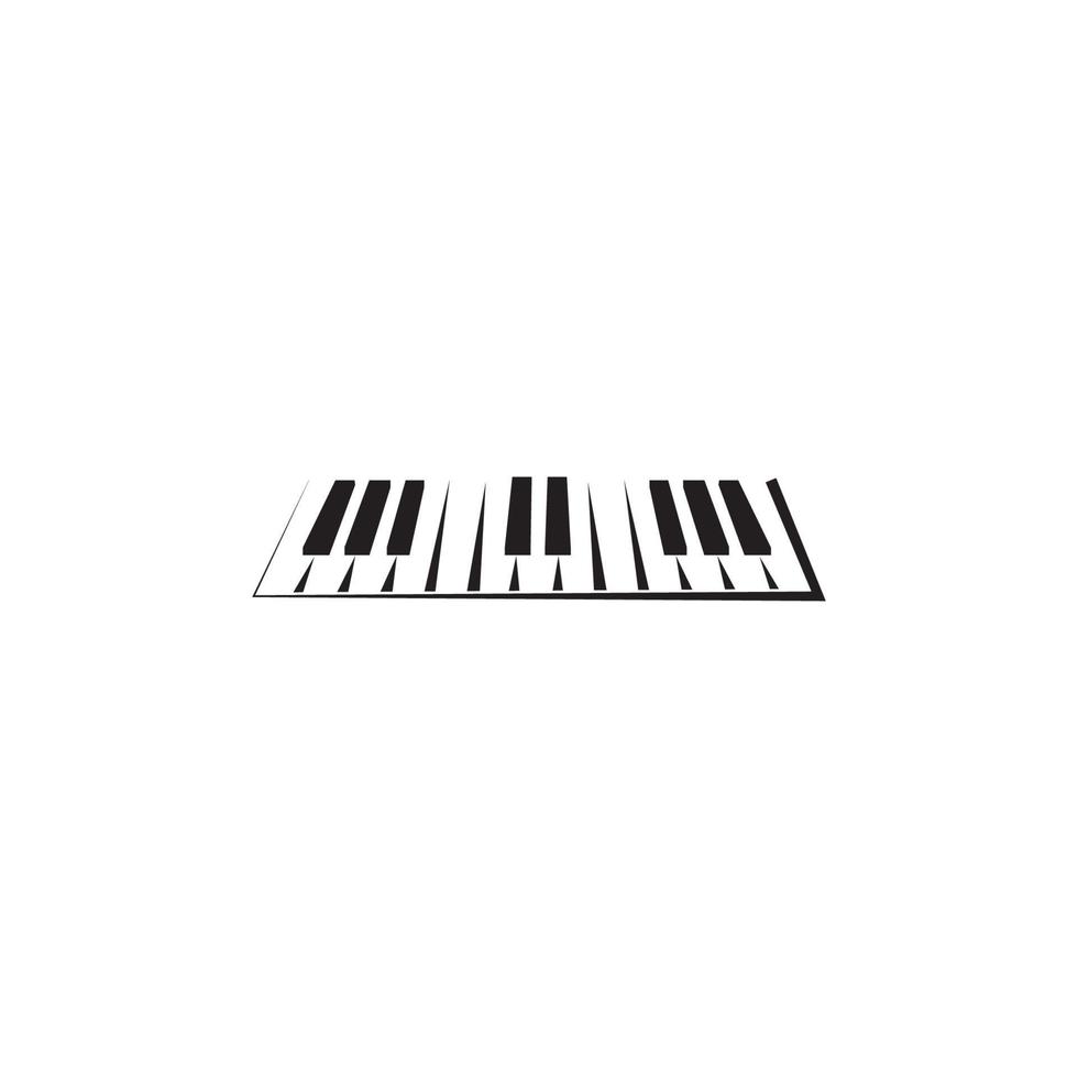 diseño de plantilla de ilustración de vector de icono de piano