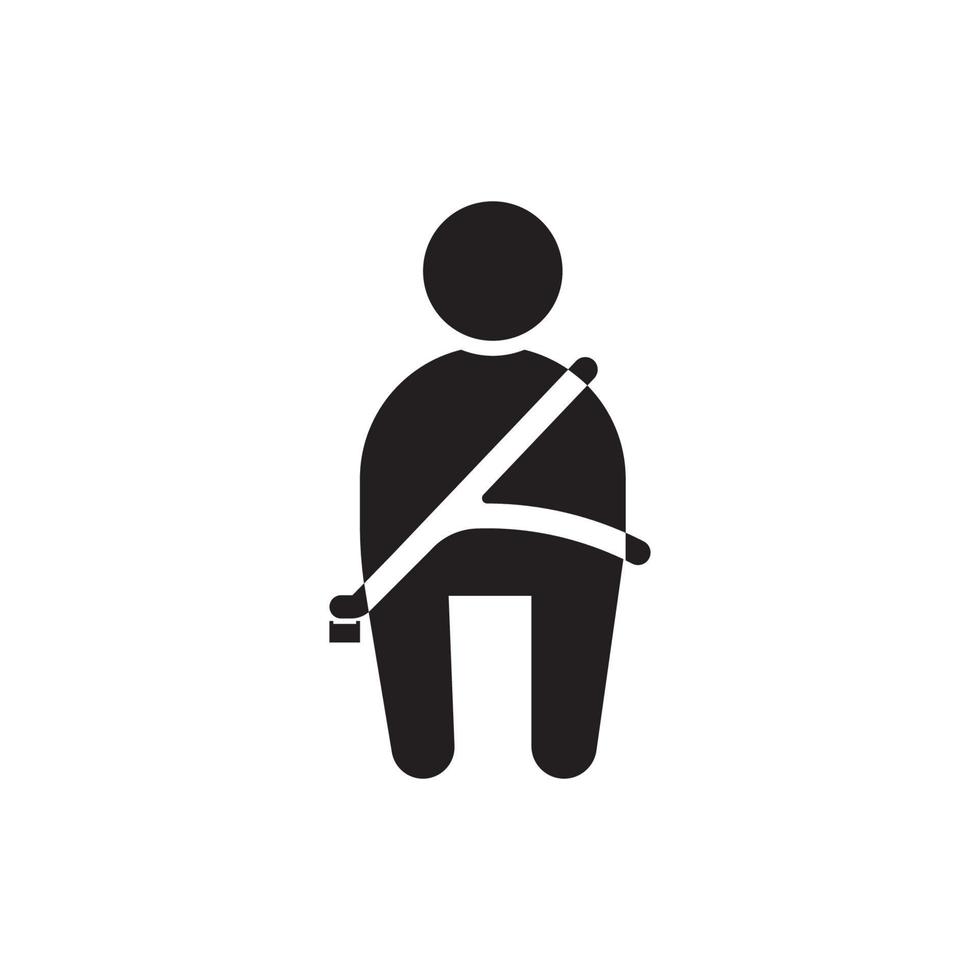 Seatbelt icon vector illustration design template.