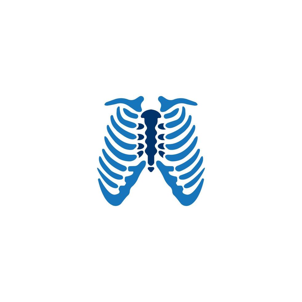 Human ribs icon vector