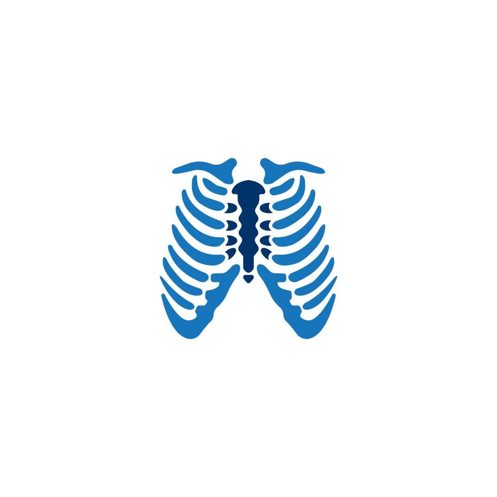 Human ribs icon vector