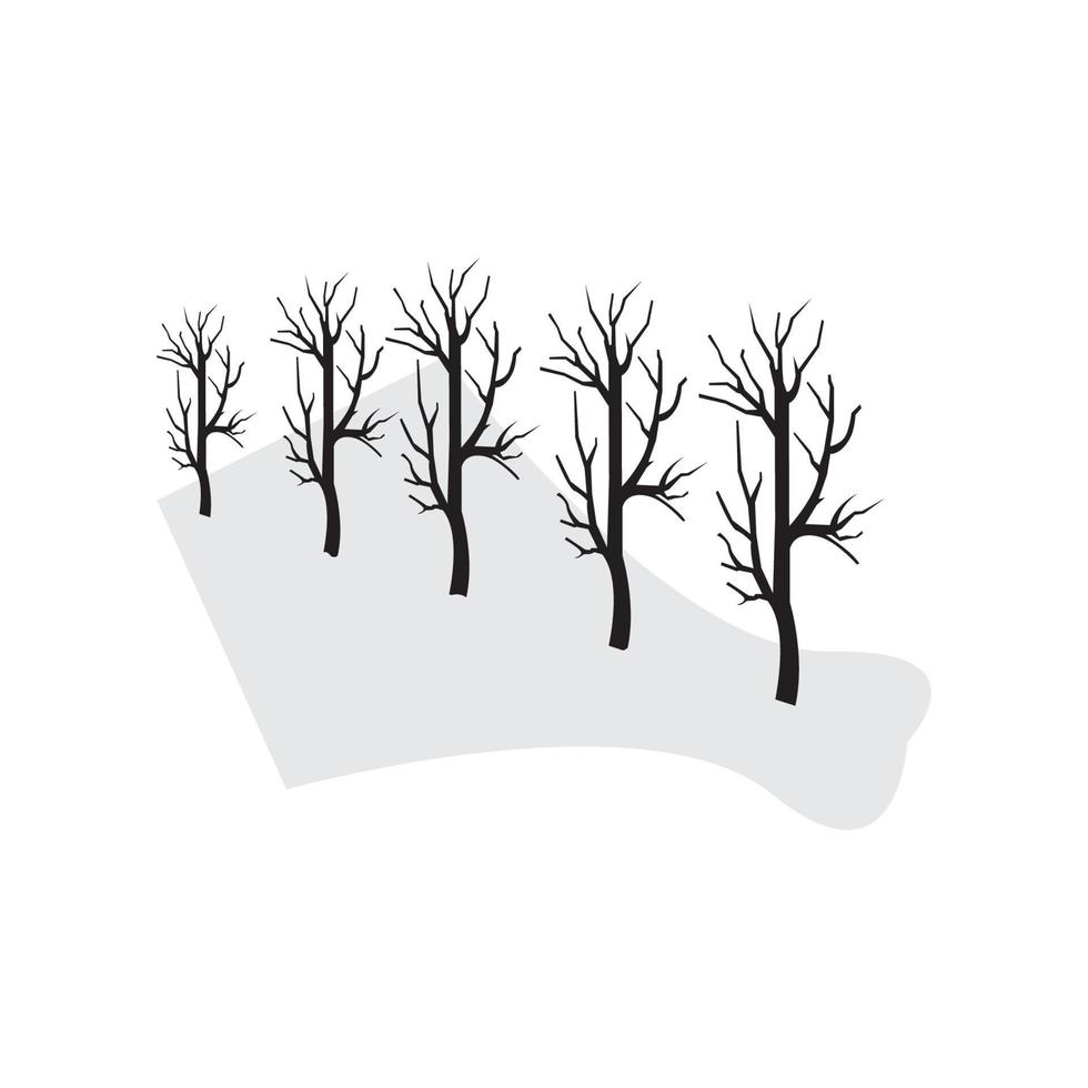Winter Tree  icon. vector