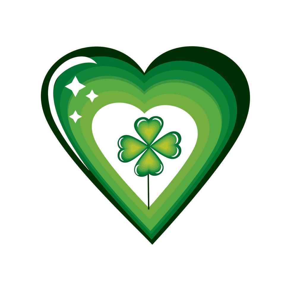 corazón del día de san patricio vector