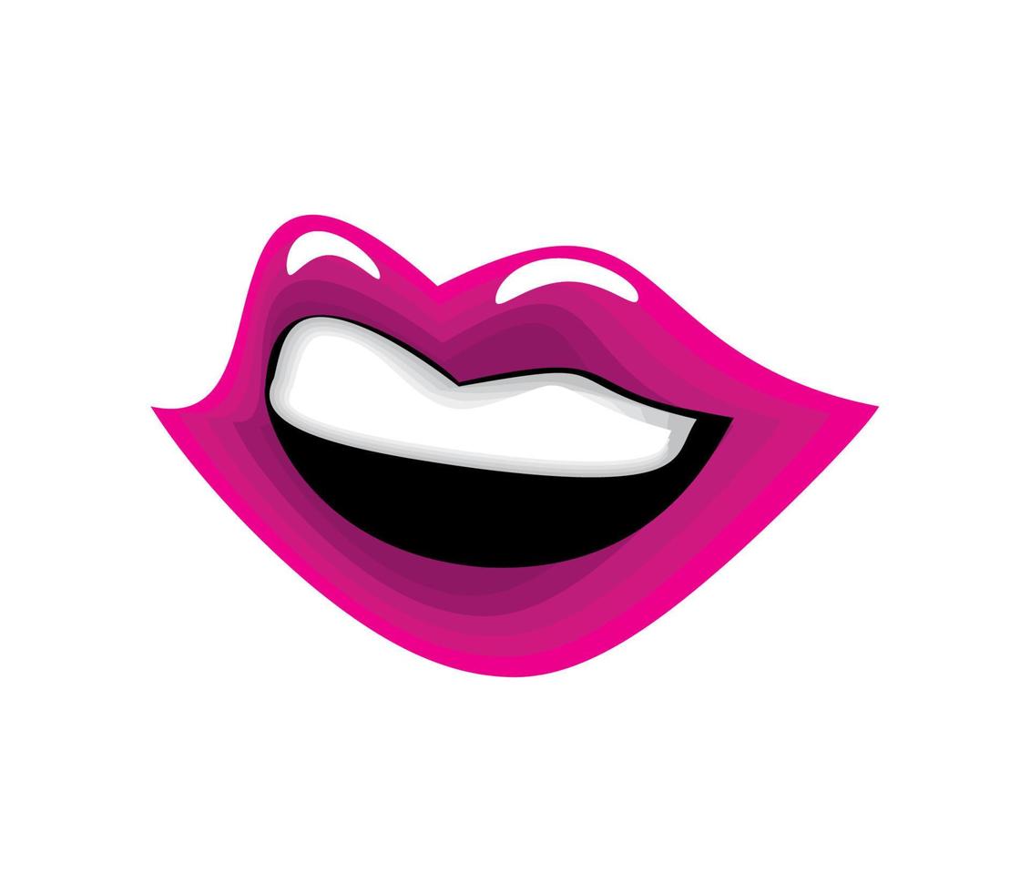 female lips mouth vector