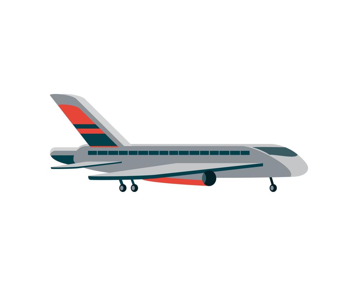 commercial airplane travel vector