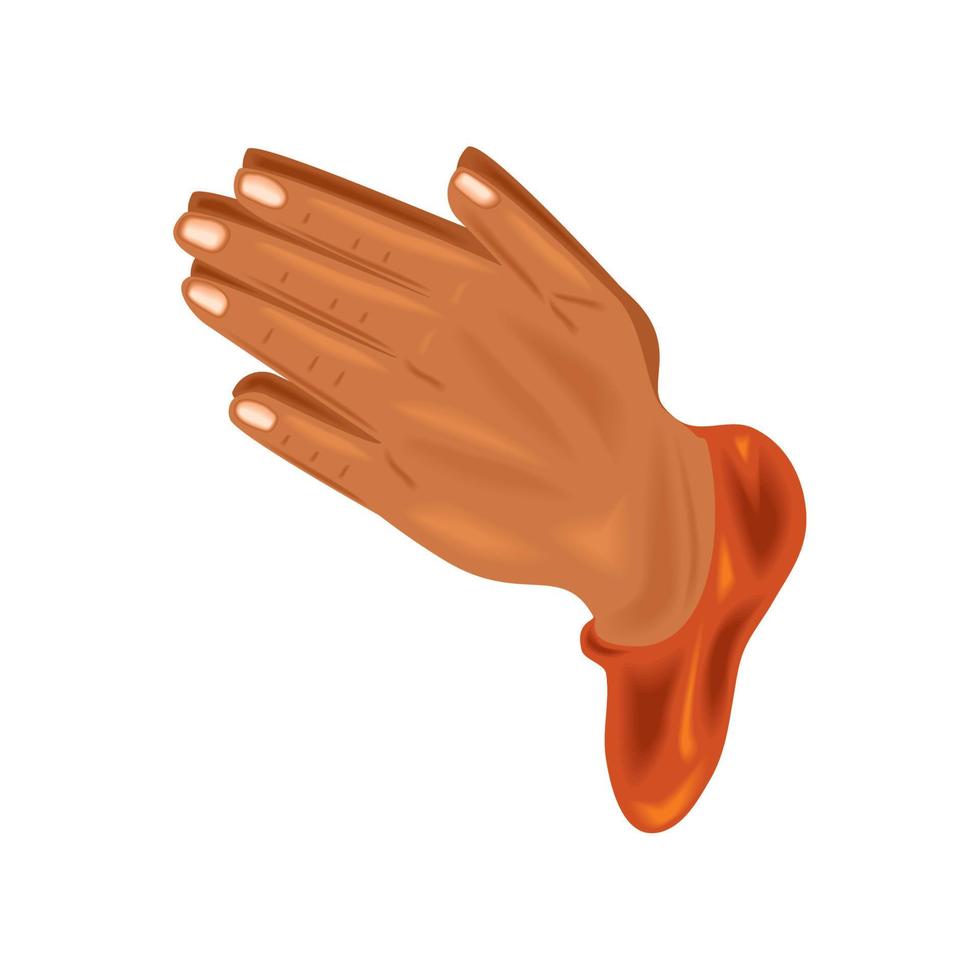 praying hands gesture vector