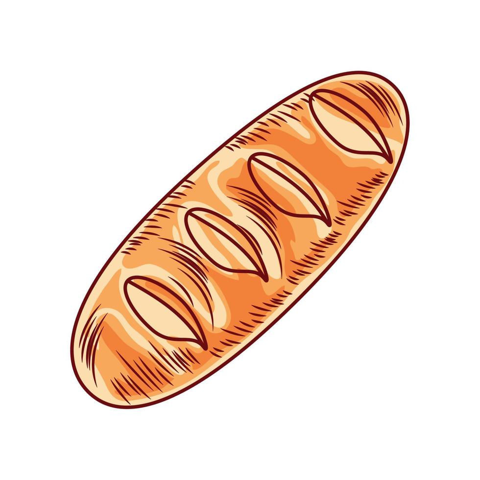 whole bread icon vector