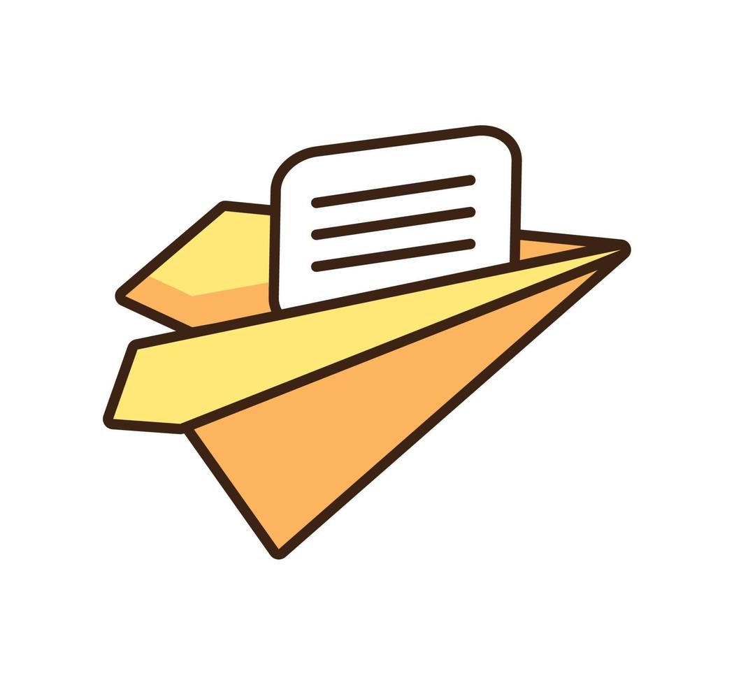 paper airplane social media vector