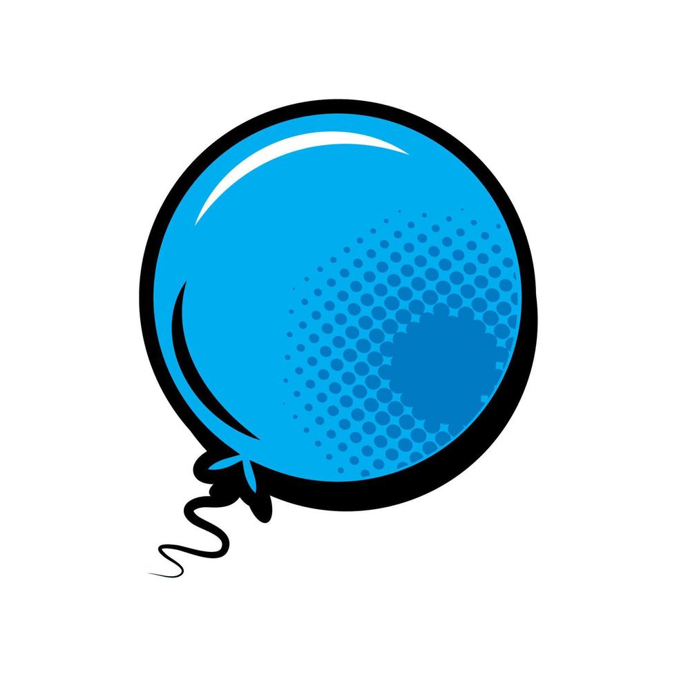 arte pop globo azul vector