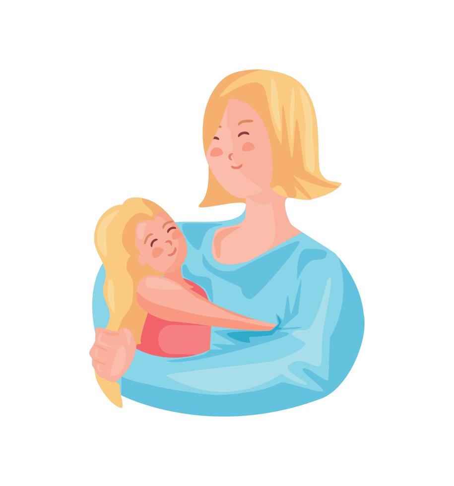 mother and daughter vector