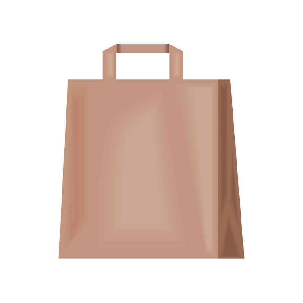 bolsa de papel de compras vector