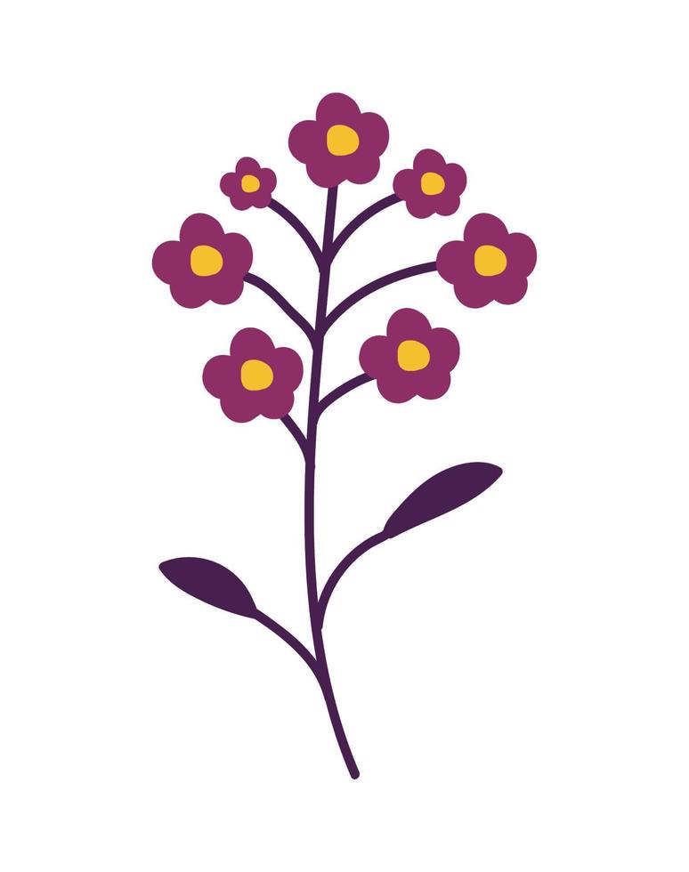 cute small flowers vector