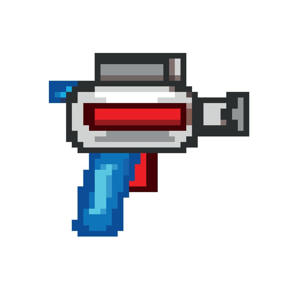 pixelated video game weapon vector