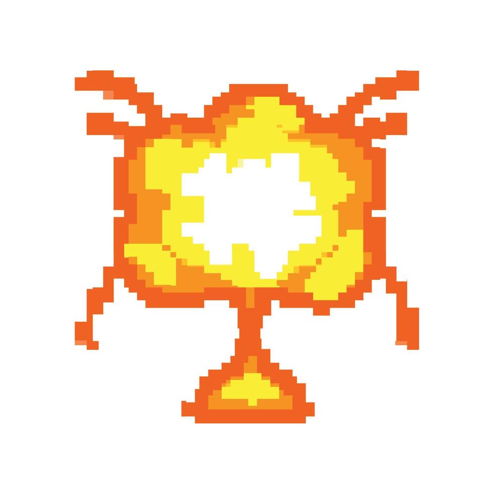 pixelated nuclear explosion vector