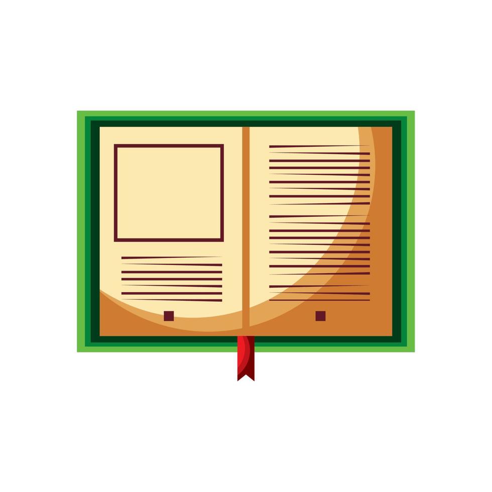 página de libro abierto vector