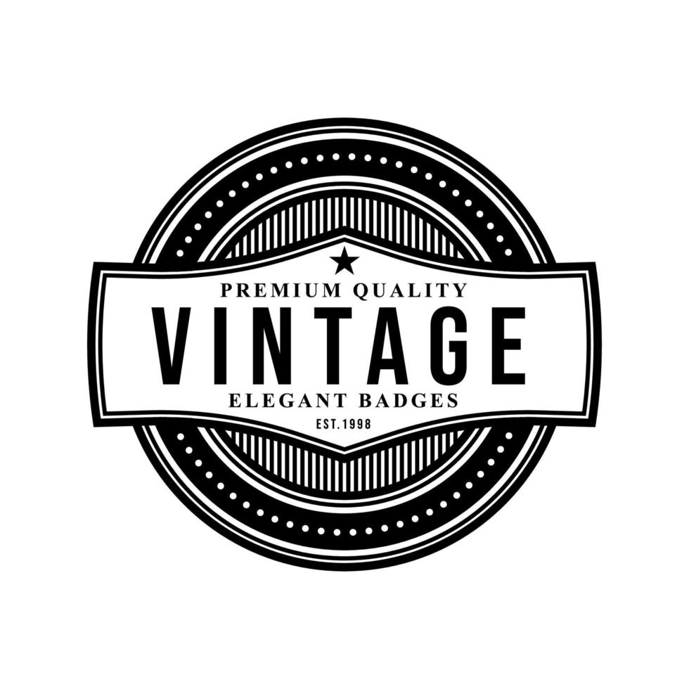 vintage badge logo vector