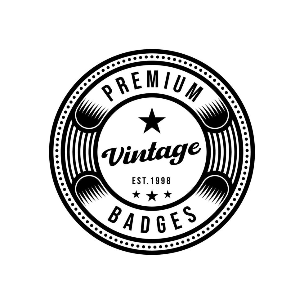 vintage badge logo vector