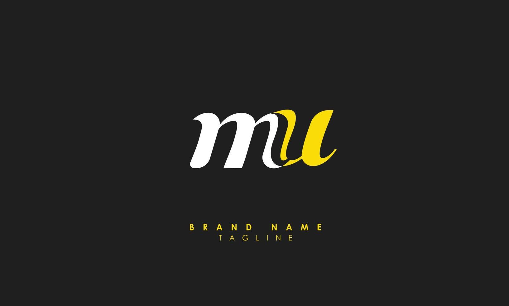 Alphabet letters Initials Monogram logo MU, UM, M and U vector