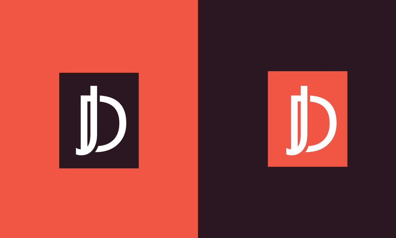 Alphabet letters Initials Monogram logo JD, DJ, J and D vector