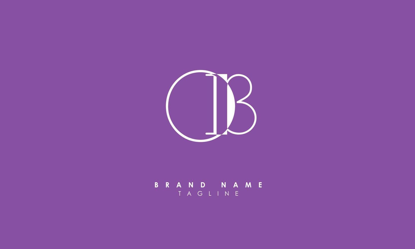 Alphabet letters Initials Monogram logo OB, BO, O and B vector